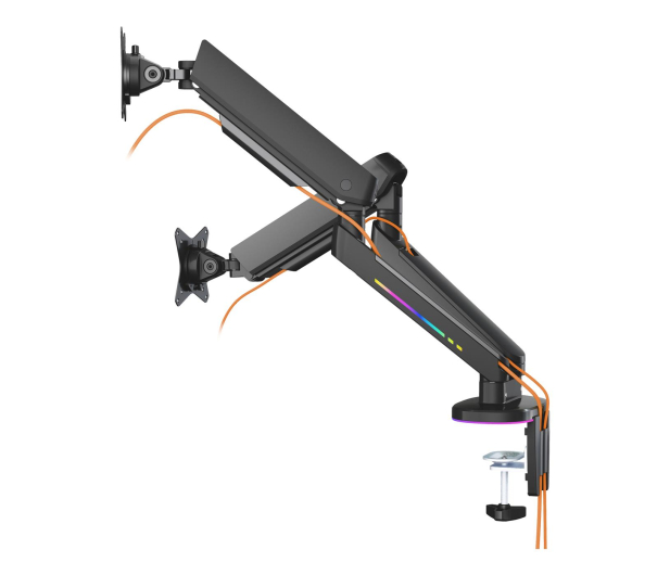 Deltaco Podwójny uchwyt GAM-135 RGB - Czarny - 1115376 - zdjęcie 7